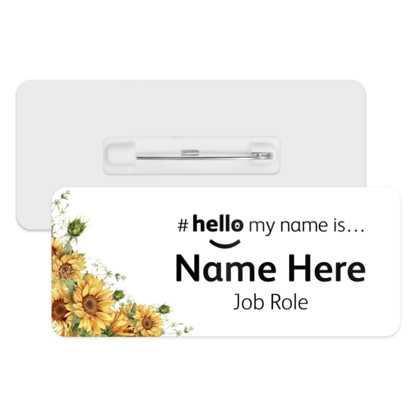 #hello my name is... Name Badge - Sunflower Corner