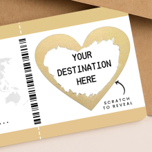 Personalised Scratch Reveal Boarding Pass | Scratch Reveal For Holiday Surprise