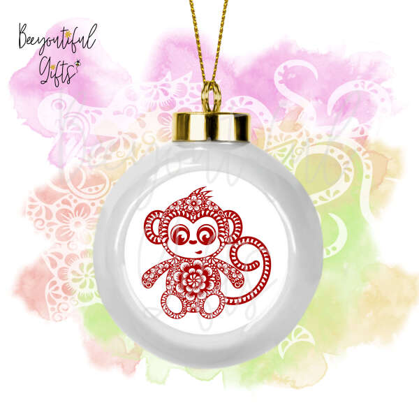 Ceramic Chinese New Year Bauble - Zentangle Chinese New Year Animal