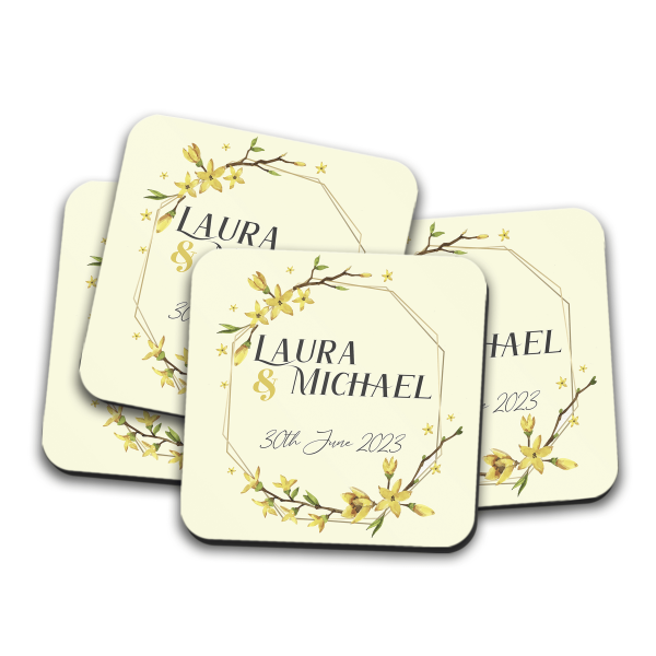 Wedding Favour Coaster For Guests - Floral