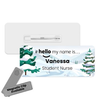 Hello My Name is Name Badge Christmas Personalised Premium Durable Name Badge #hello mynameis Name Badge, Nurse Bages, Christmas Name Badges