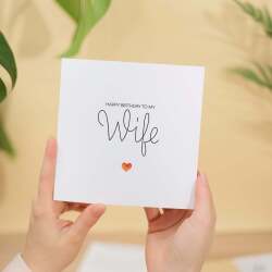 Wife Birthday Card Romantic Card for Wife Love Greeting Card Special Wife Birthday Gift Heartfelt Message Card for Her