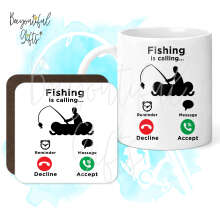 Mug & Coaster Set - Fishing Is Calling...