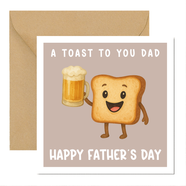 Father's Day Card - A Toast To You Dad - Standard Smooth Card