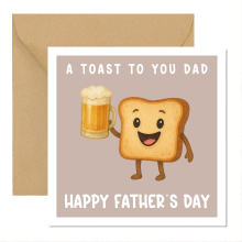 Father's Day Card - A Toast To You Dad - Standard Smooth Card