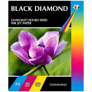 A4 235gsm Black Diamond Double Sided Gloss / Matte Photo Paper