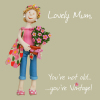 Holy Mackerel lovely mum birthday card for a mother - designed by artist Erica Sturla - 15cm square and blank inside for your message - made in the UK
