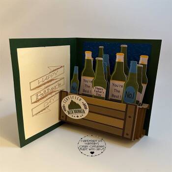 Quench Your Thirst with a Handcrafted Beer Crate Pop Up Card