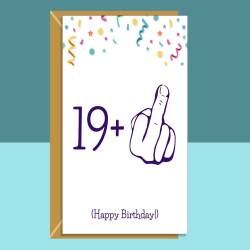 Funny 20th Birthday Card - Cheeky Card for him or for her - Swearing, funniest card for someone turning 20 years old.