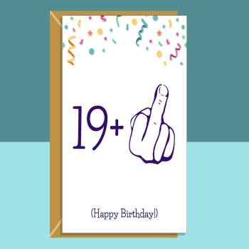 Funny 20th Birthday Card - Cheeky Card for him or for her - Swearing, funniest card for someone turning 20 years old.