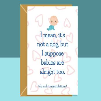 Funny New Baby Pregnancy Card - For Expecting Mum - New Parents - New Dad - Expecting a baby - Baby Shower Card - Can be personalised inside