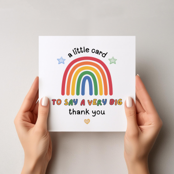 Rainbow Thank you Card