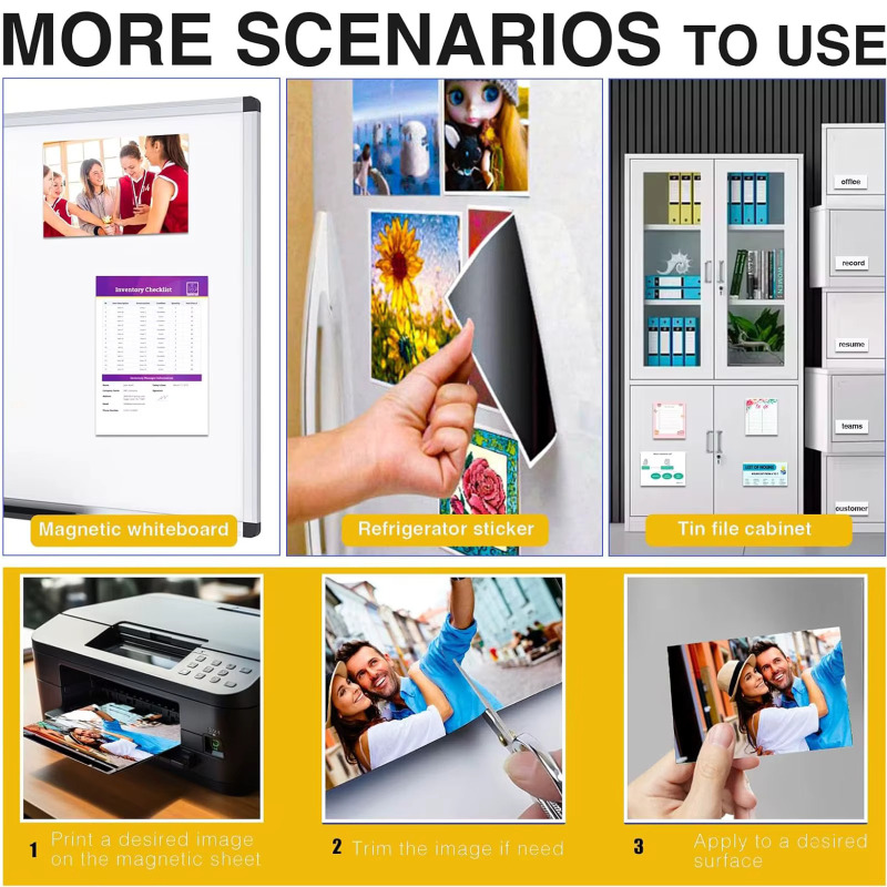 Hands Professional 6x4 Magnetic Gloss (Glossy) Photo Paper - 5 Sheets