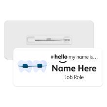 #hello my name is... Name Badge - Watercolour Braces