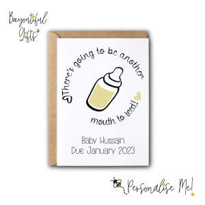 Personalised Pregnancy Announcement Card - There's Going To Be Another Mouth To Feed