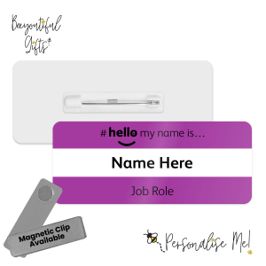 Name Badge - Coloured Duo Band Hello My Name is... - Light Purple