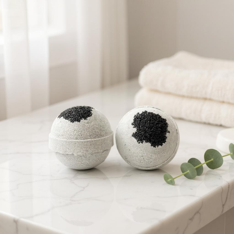 Sea Salt & Moss Activated Charcoal Bath Bombs