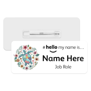 #hello my name is... Name Badge - Summer Sea Turtle
