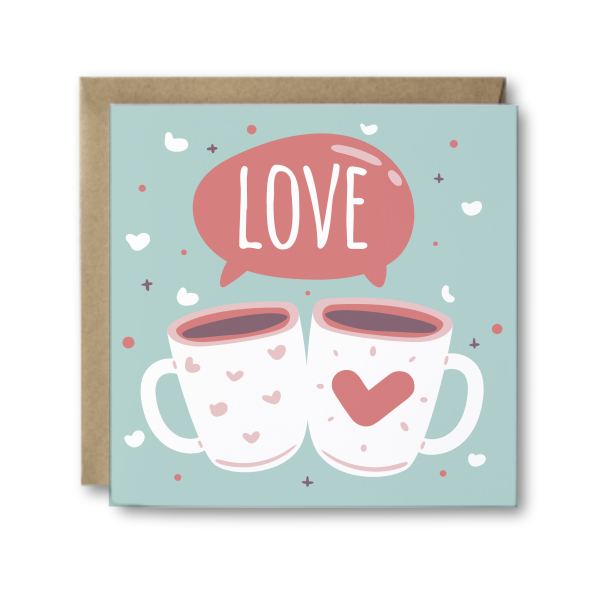 Valentine's Day Card - LOVE Mugs