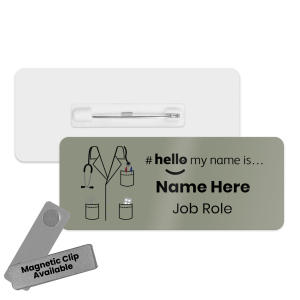 Name Badge - Colour Doctor Scrubs Hello My Name is... - Sage