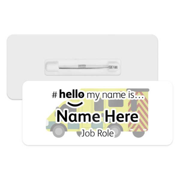 #hello my name is... Name Badge - Ambulance