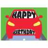 Car Graphic Birthday Card Sent Direct to Friend or Relative with your message.