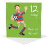 12th birthday card for him - designed by Erica Sturla - 15cm square and blank inside, made in the UK