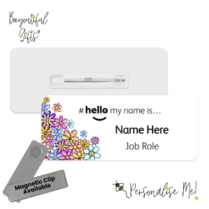 Name Badge - Floral Doodle Corner #hello my name is... - Design 9