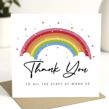 Personalised Thank You Card - To The Hospital Staff - Standard Smooth Card