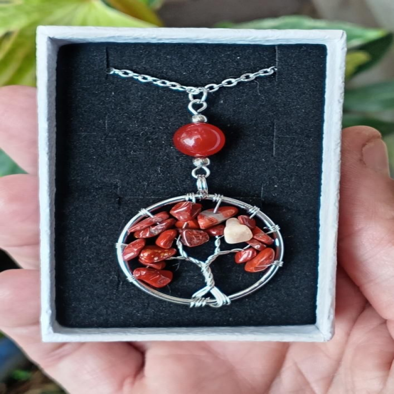 Red Jasper and Carnelian Necklace
