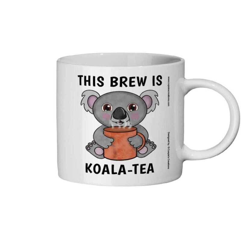 Funny Koala Tea Mug: Novelty Pun Gift