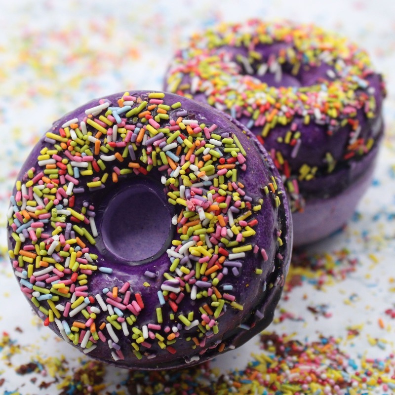 Blackberry and Almond Donut Bath Bomb