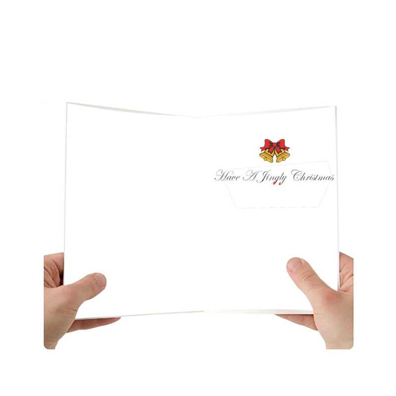 Jingle Bells Christmas 6 x 4" Greeting Card Sent Direct to Friend or Relative