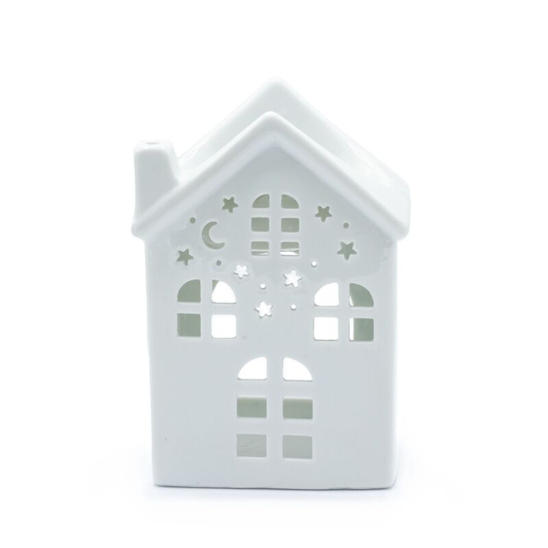 White Ceramic Wax Melt Burner | Oil Warmer