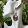 Pink Opal Bead & Butterfly Charm Earrings