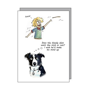 Fetch - funny dog card
