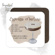 Cocktail Recipe Coaster - Espresso Martini