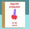 Funny 30th Birthday Card - Personalised - For Him or For Her - Perfect greetings card for someone turning 30 years old - Blank inside - Small
