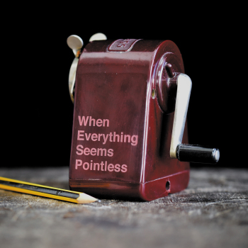 Holy Mackerel pencil sharpener retro themed blank greeting card for him or her - designed by Andy Poplar - 15cm square and blank inside for your message