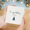 Best Friend Christmas Card, For Him or Her, Recycled Card, Unique Christmas Card, Bestie Gift, Eco-Friendly Card - Square (5.5x5.5) / Blank Inside
