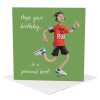 Personal best birthday card for him - designed by Erica Sturla - 15cm square and blank inside, made in the UK