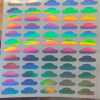 Holographic, White or Silver Cloud Stickers 100 in a set - Holographic