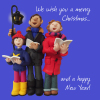 We Wish You A Merry Christmas Greeting Card One Lump or Two Cards