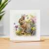 Notelet Card of a Rabbit For Anyone Any Occasion Card For Her or For Him Card For Birthday or Easter Card Thank You Card - Square (5.5x5.5) / Blank Inside