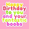 Birthday Card | Fantastic Boobs | Square card