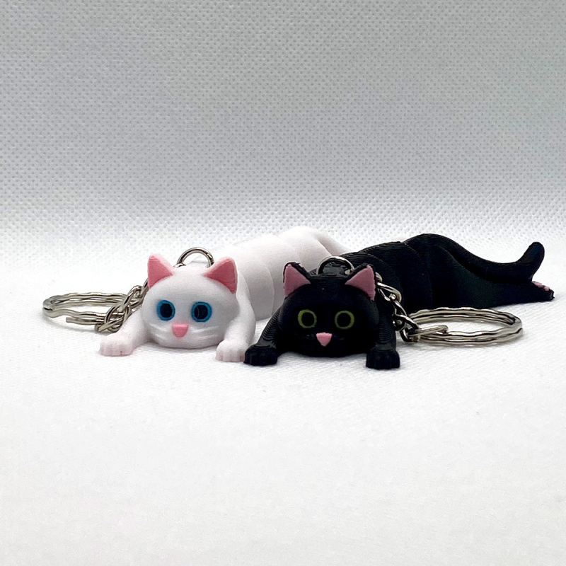 Cat Keyring - Black