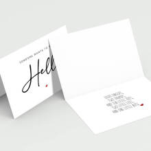 Pregnancy Announcement Card - Someone Wants To Say Hello - Small (Approx. A6 | 105mm x 148mm | 4.1in x 5.8in) - Standard Smooth Card