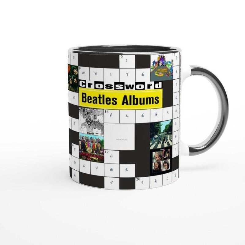 Beatles Albums Crossword Mug - Ceramic White