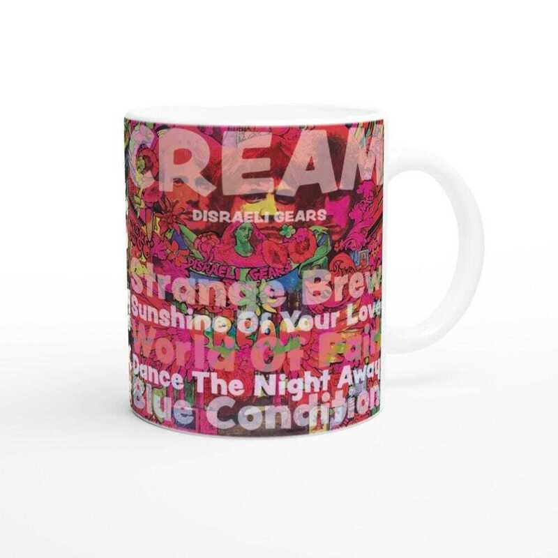 Cream Disraeli Gears Vinyl Album Track Mug - Ceramic White