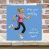 Personal best birthday card for her - designed by Erica Sturla - 15cm square and blank inside, made in the UK